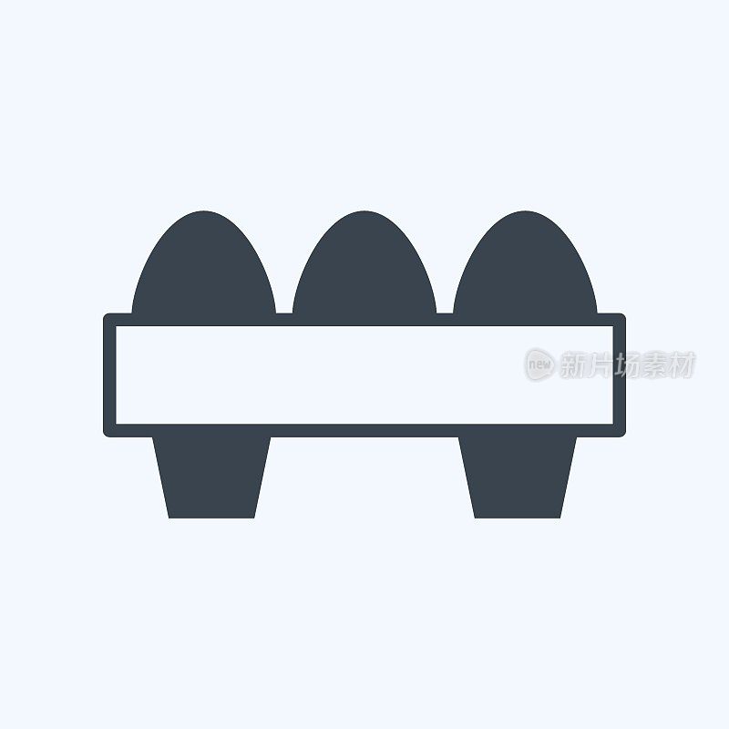 Icon Eggs. suitable for Garden symbol. glyph style. simple design editable. design template vector. simple symbol illustration